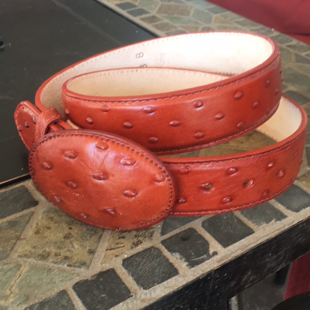 Ostrich Style Unisex Leather Belt Unisex